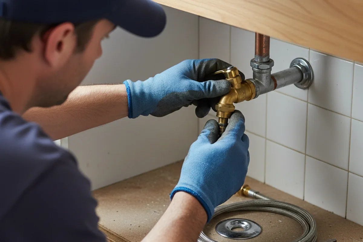 Shutoff valve and fitting work during Emergency Plumbing in Clyde